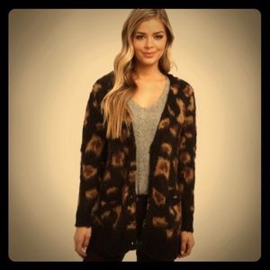 Free people size M leopard print cardigan